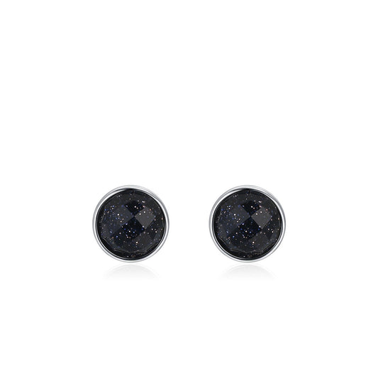 Minimalistic Japanese-Korean Style Versatile Obsidian Earring