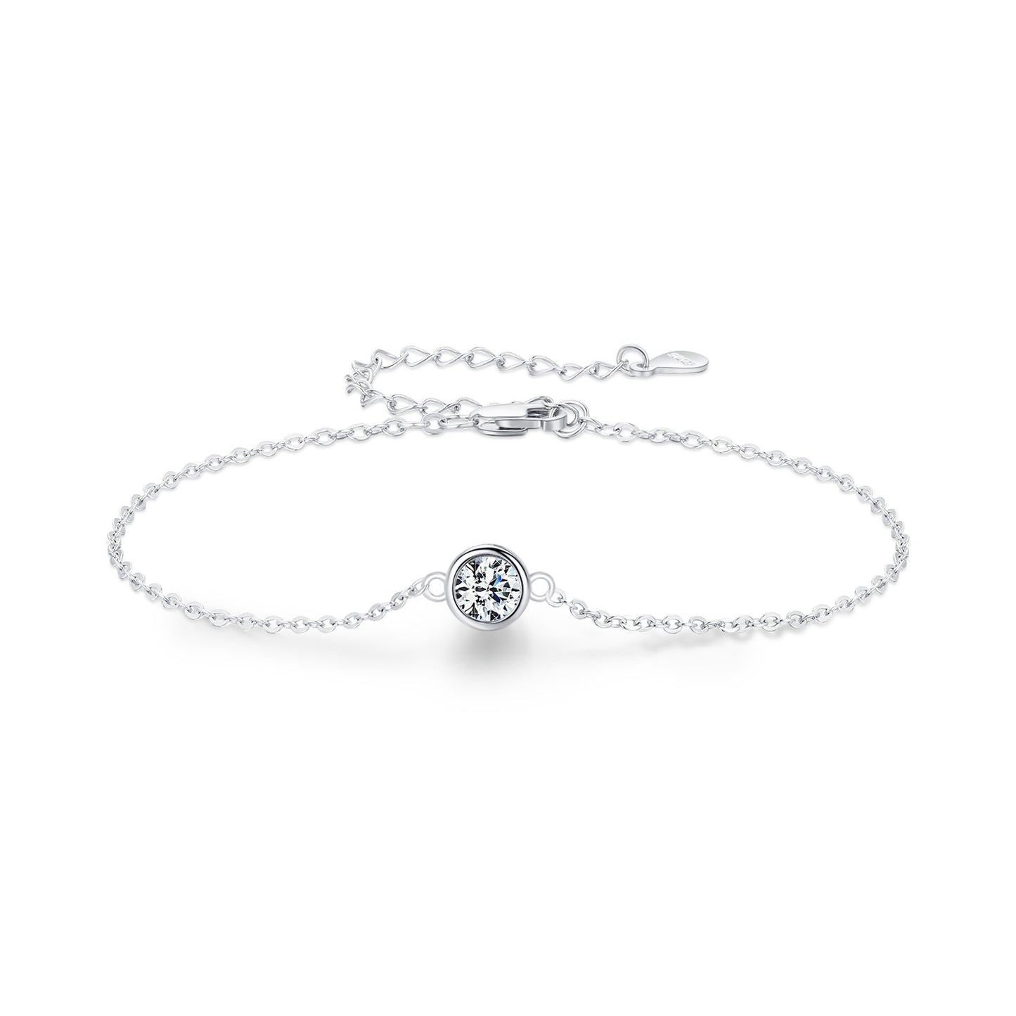 Moissanite Thin Classic Simple Style Versatile Bracelet