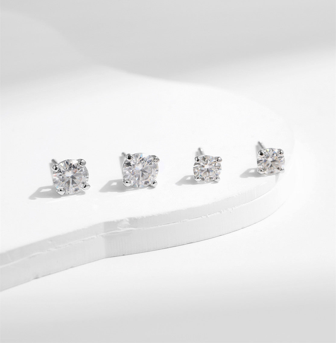 Moissanite Classic Entry Lux Stud Earrings