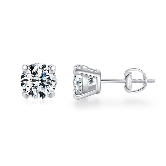 Moissanite Classic Entry Lux Stud Earrings