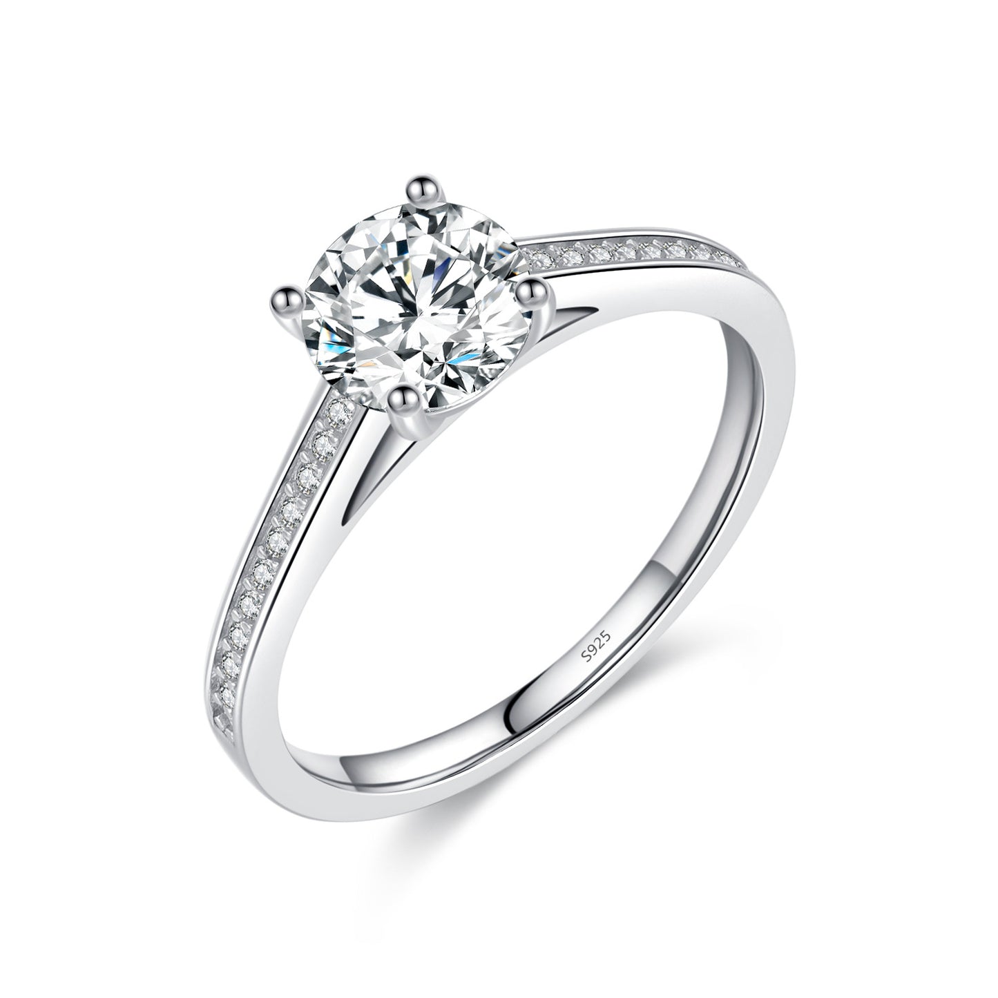 Moissanite Luxurious European Style Wedding Ring