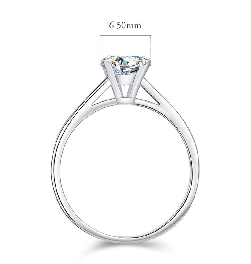 Moissanite Minimalistic Classic Entry Luxe Wedding Ring