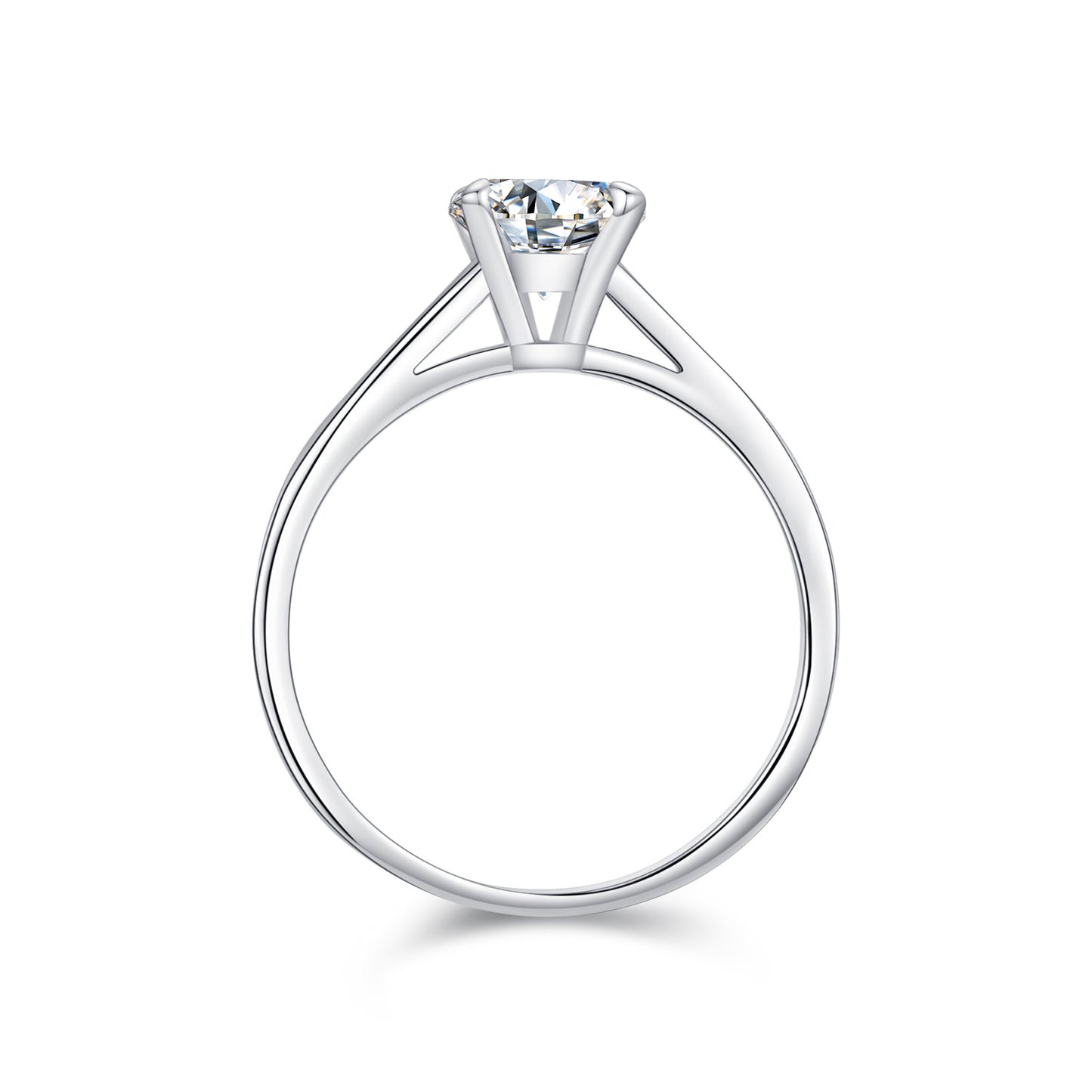 Moissanite Minimalistic Classic Entry Luxe Wedding Ring