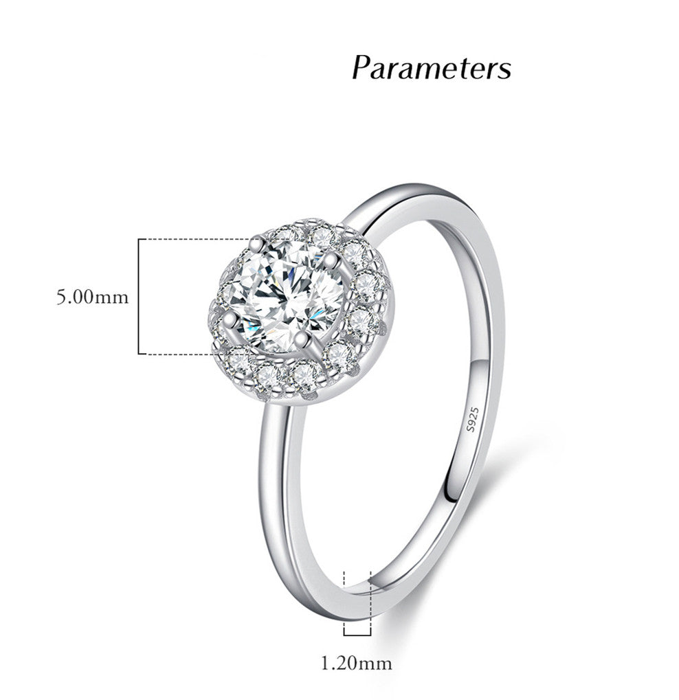 Moissanite Shiny Elegant Solitaire Ring