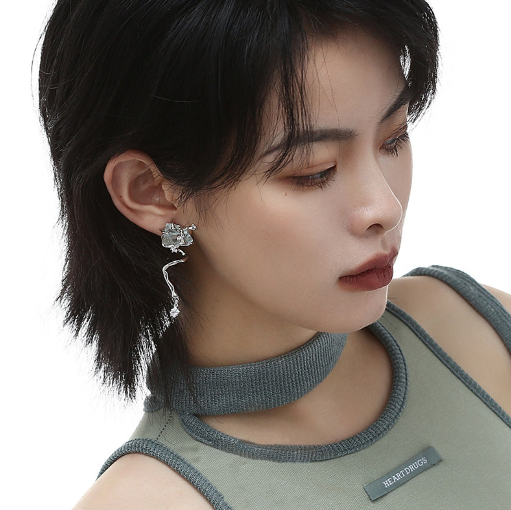Fresh Designer Women Chic Blue Glacier Earring