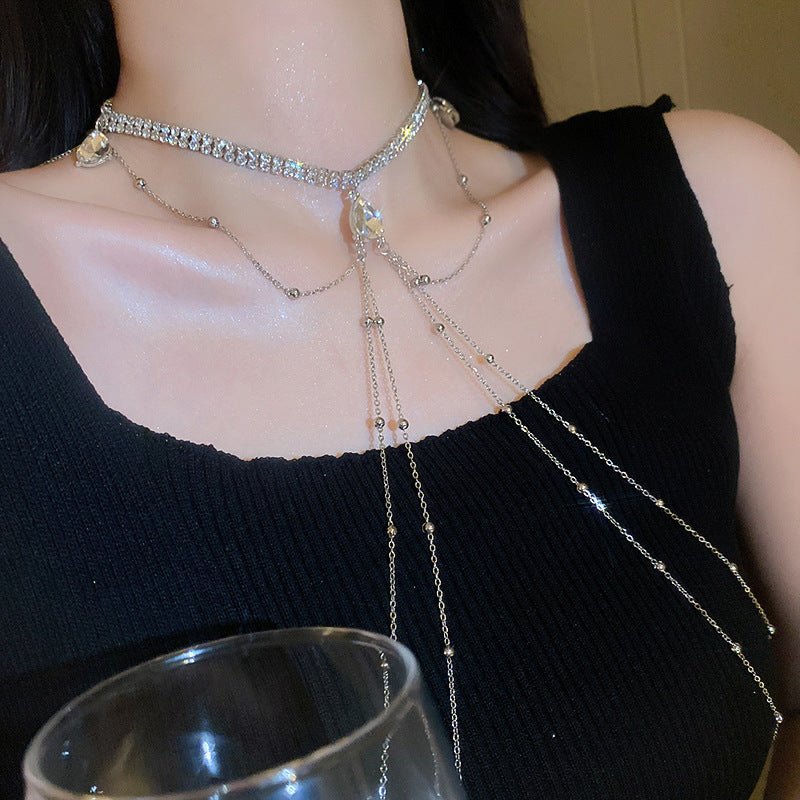 Sexy Shining Rhinestone Necklace & Breast Chain