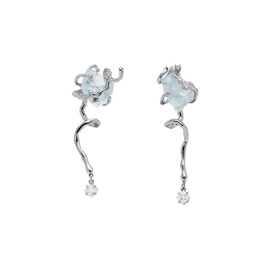 Fresh Designer Women Chic Blue Glacier Earring