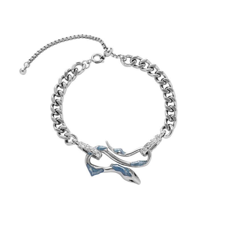 Chic Women Blue Snake Bracelet