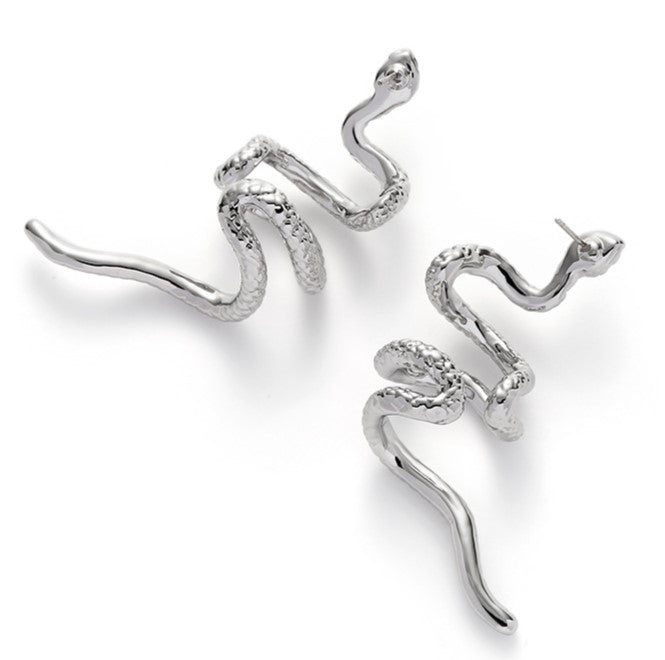 Y2K Chic  Slytherin Snake Designer Stud Earring