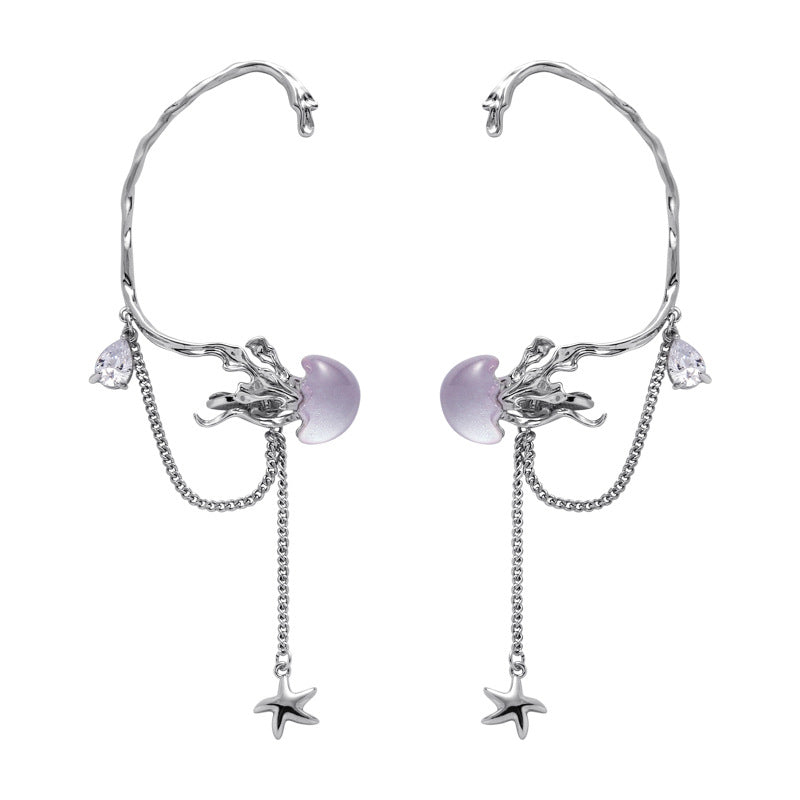 Sweet Y2k Jellyfish Cuff Earring