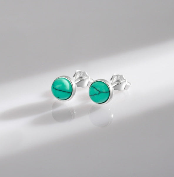 Exquisite Design Fashionable&Versatile with Niche Appeal Faux Turquoise Stud Earring