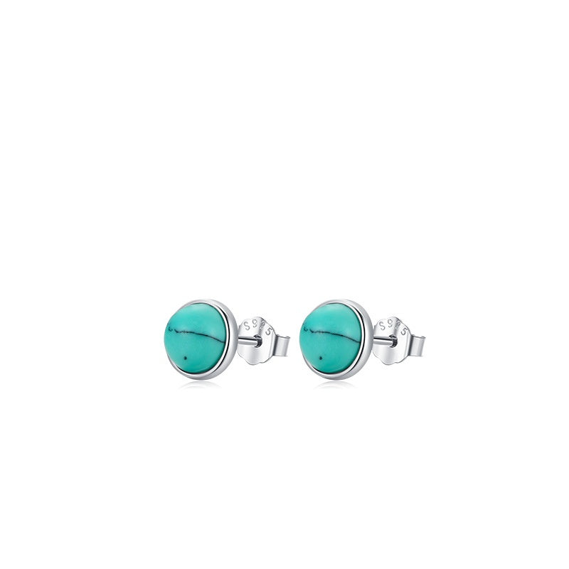 Exquisite Design Fashionable&Versatile with Niche Appeal Faux Turquoise Stud Earring