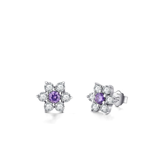 Vintage Chic: Statement Zirconia Flower Ear Studs