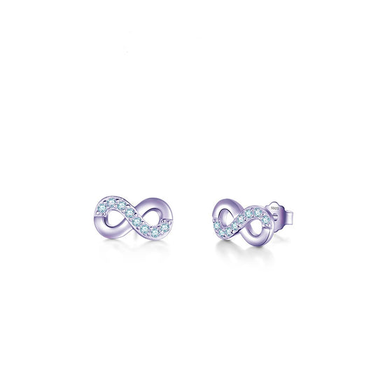 Infinity Love Minimalist Micro-set Mild Luxurious Couple Ear Studs