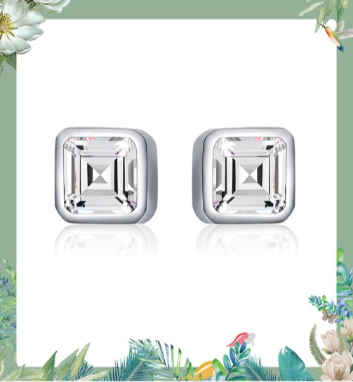 Square High-Quality CZ Mild Luxe Fashion Ear Studs