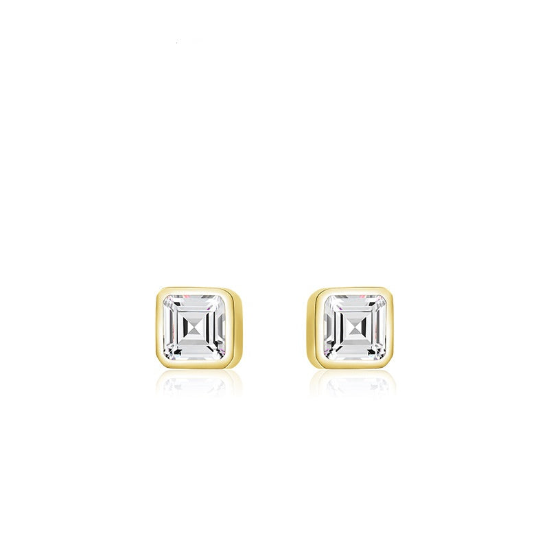 Square High-Quality CZ Mild Luxe Fashion Ear Studs