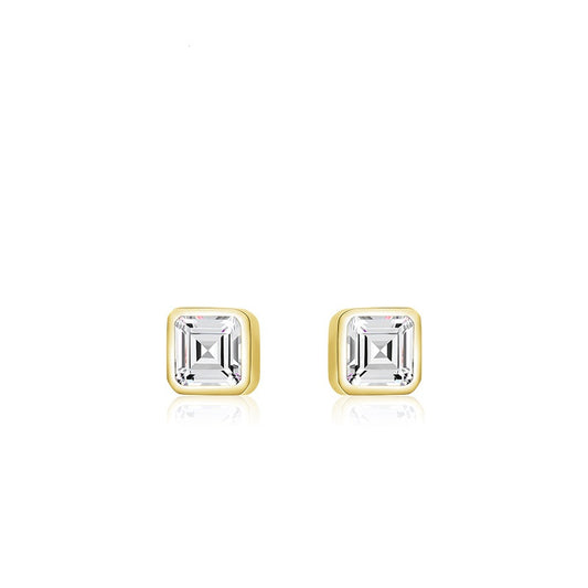 Square High-Quality CZ Mild Luxe Fashion Ear Studs