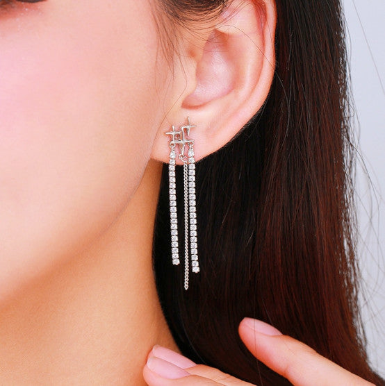 Online Star's All-Match Colorful Tassel Earrings & Ear Studs