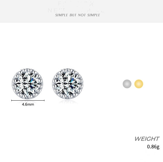 Minimalist Chic Classic Round CZ Stud Earring as Worn by Instagram Influencers