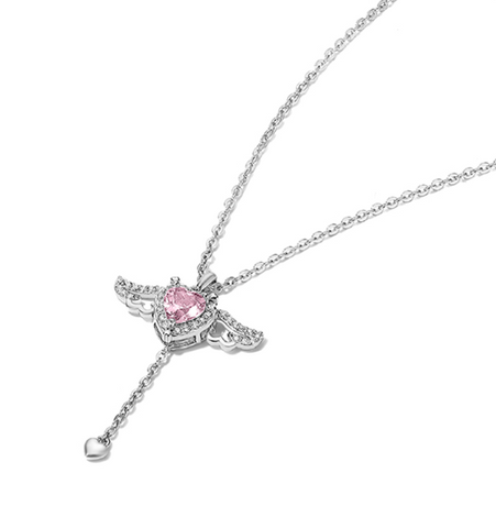 S925 Silver Cupid's Heart Necklace