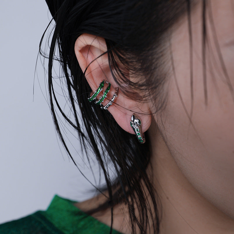 Designer Chic Snake Stud Earring
