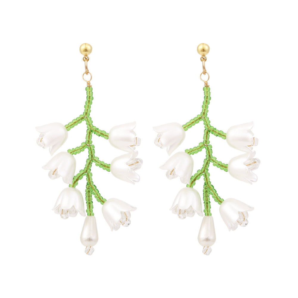 Fresh Lily of the Valley Drop Earrings