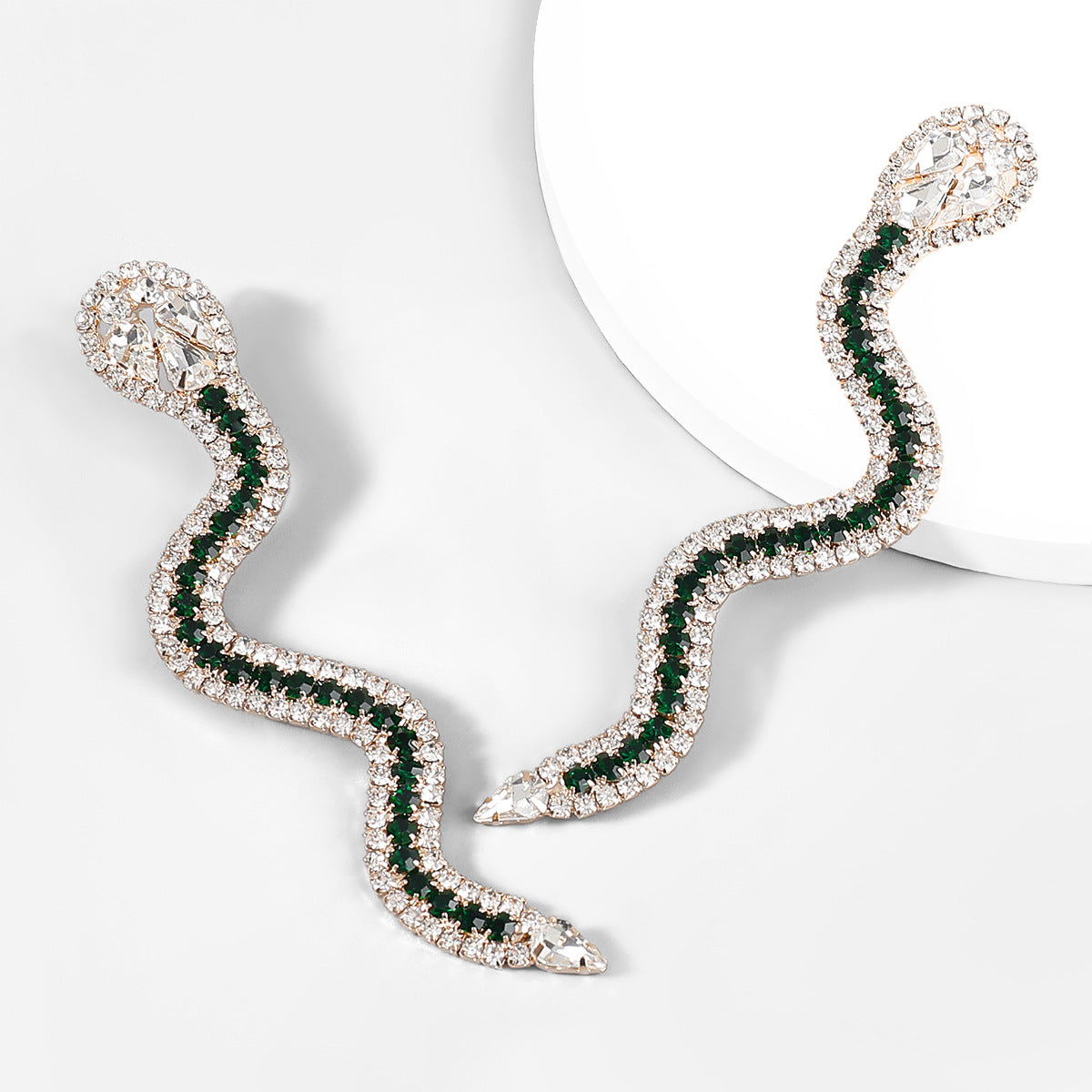 Cute Unique Bling Snake Rhinestone Earring