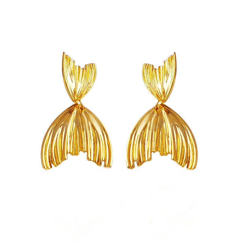 Trendy Designer Geometric Mermaid Earrings