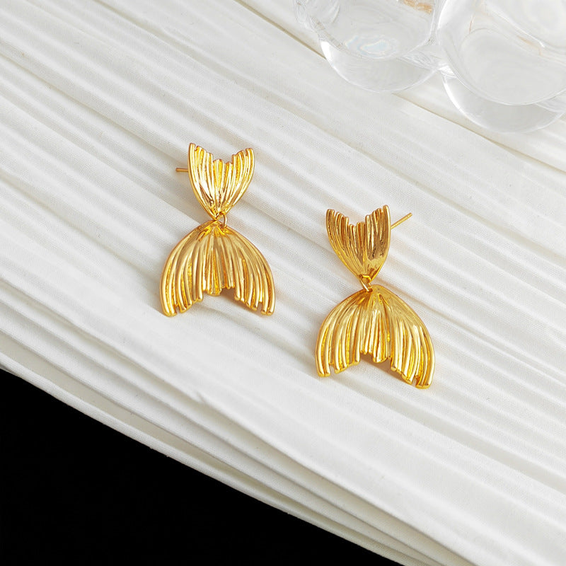 Trendy Designer Geometric Mermaid Earrings