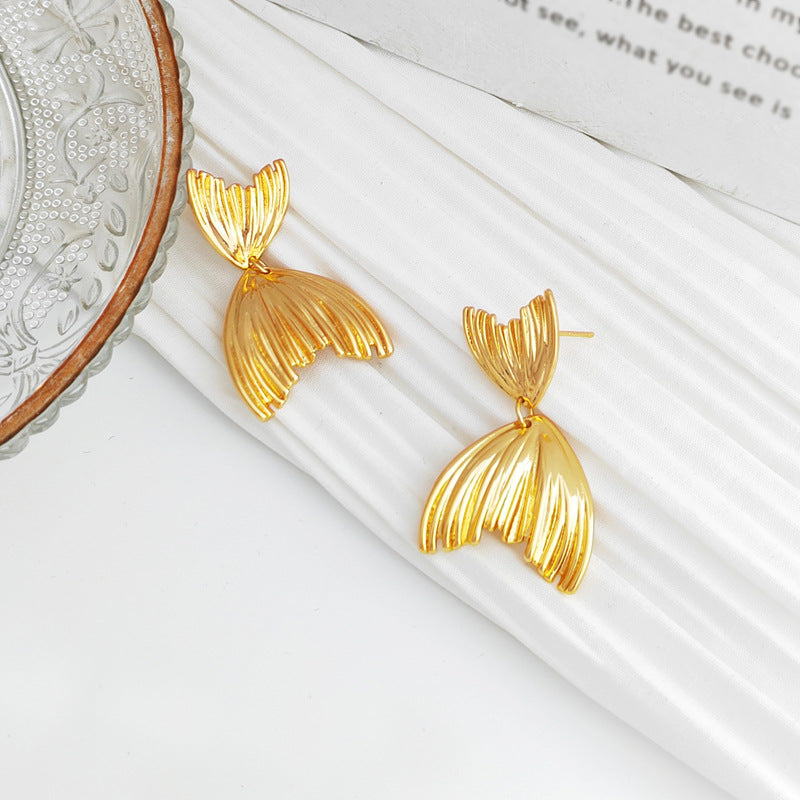 Trendy Designer Geometric Mermaid Earrings