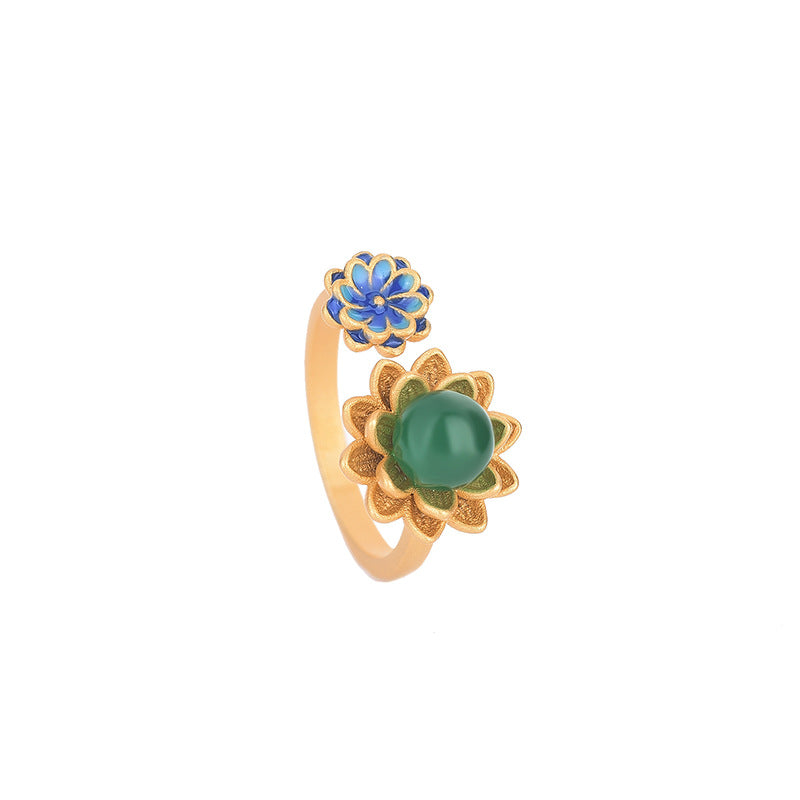 Chinese Style Vintage Elegant Temperament Open Ring