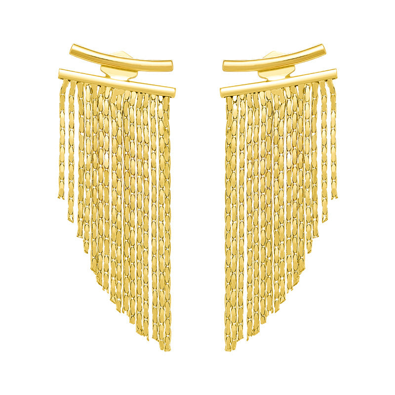 High-fashion Chic Gold Plated Fringe Earring