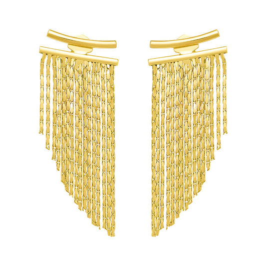 High-fashion Chic Gold Plated Fringe Earring