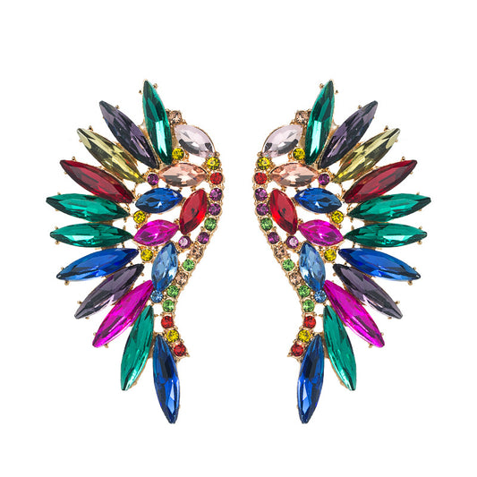 Fancy Statement Angel Wings Crystal Ear Stud