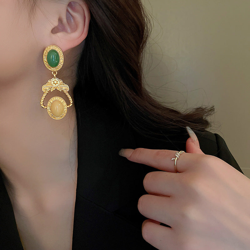 Vintage Gold Palace Copper Drop Earring