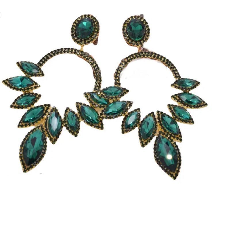 Gorgeous Statement Rhinestone Floral Earring