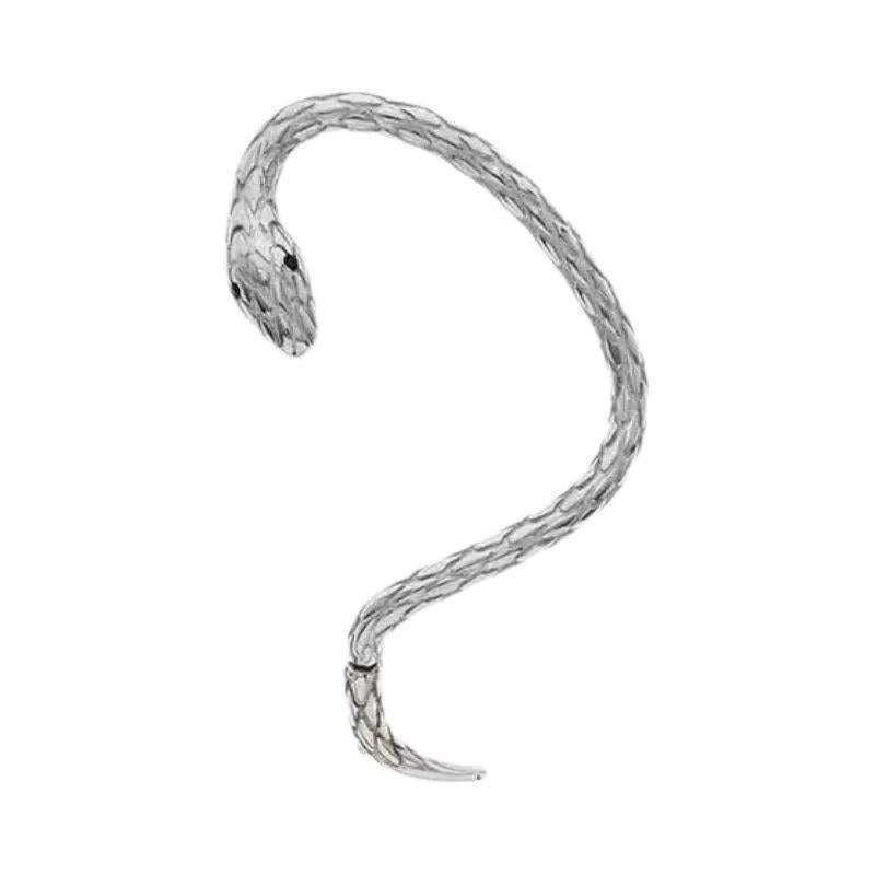 Designer Chic Silver Metal Snake  Ear Cuff