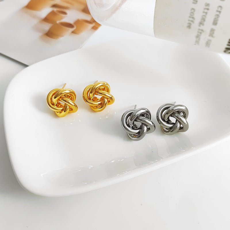 Stylish Solid Love Knot Women Earrings