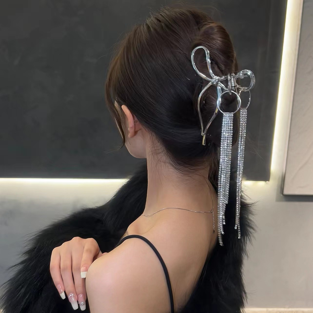 Silver Butterfly Long Tassel Hairpin /Hair Clip