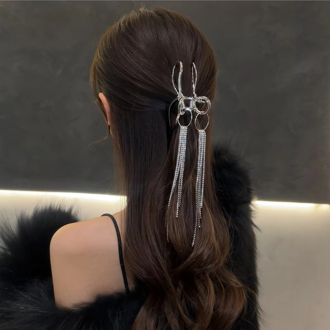 Silver Butterfly Long Tassel Hairpin /Hair Clip