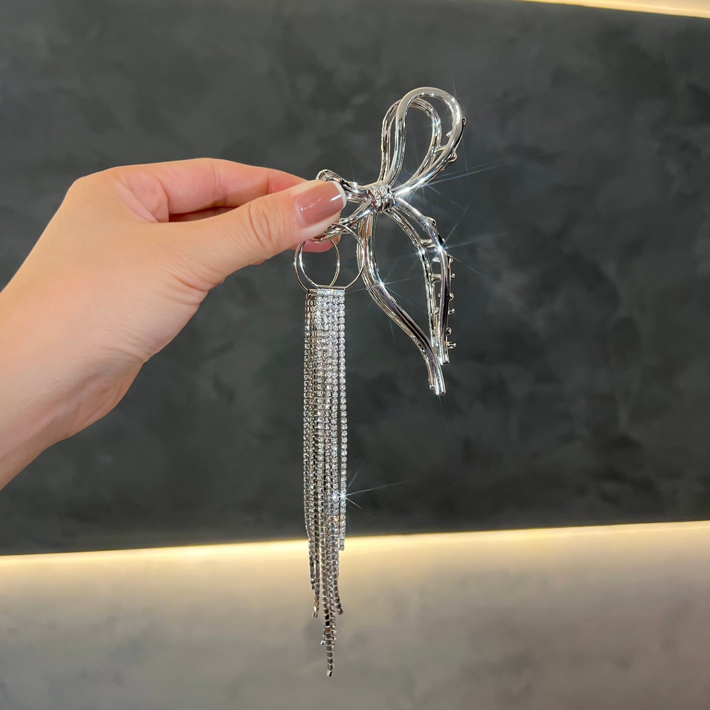 Silver Butterfly Long Tassel Hairpin /Hair Clip