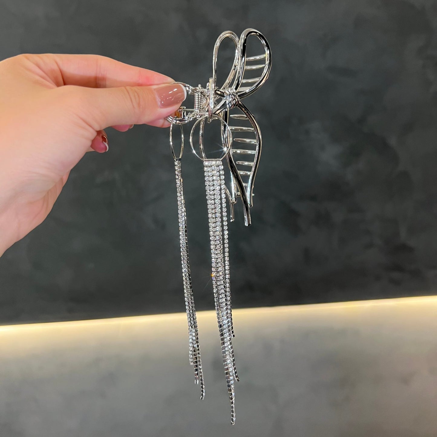 Silver Butterfly Long Tassel Hairpin /Hair Clip